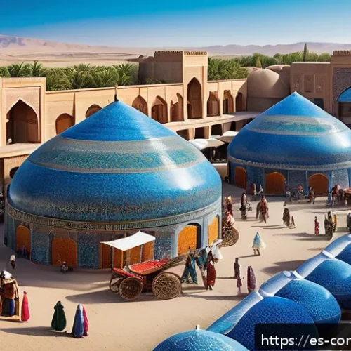 중앙 아시아의 역사 - A bustling ancient Silk Road oasis city in Central Asia during the medieval period, featuring vibran...